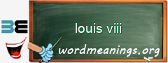 WordMeaning blackboard for louis viii